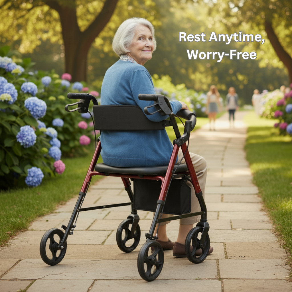 Foldable Walker With Seat