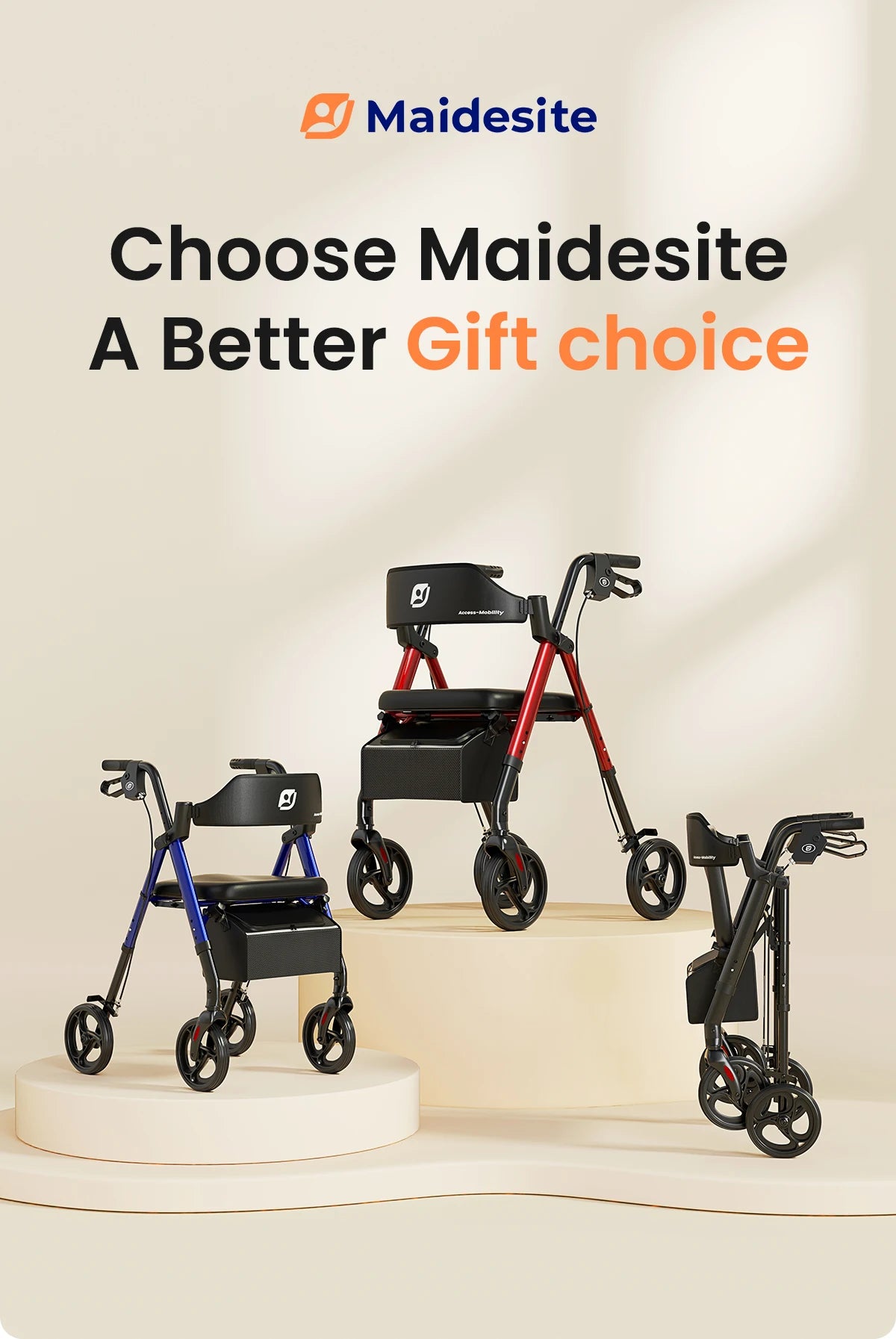 Foldable Walker With Seat
