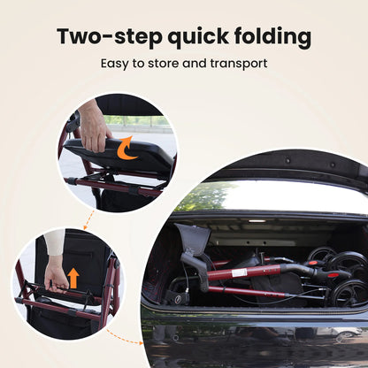 Foldable Walker With Seat